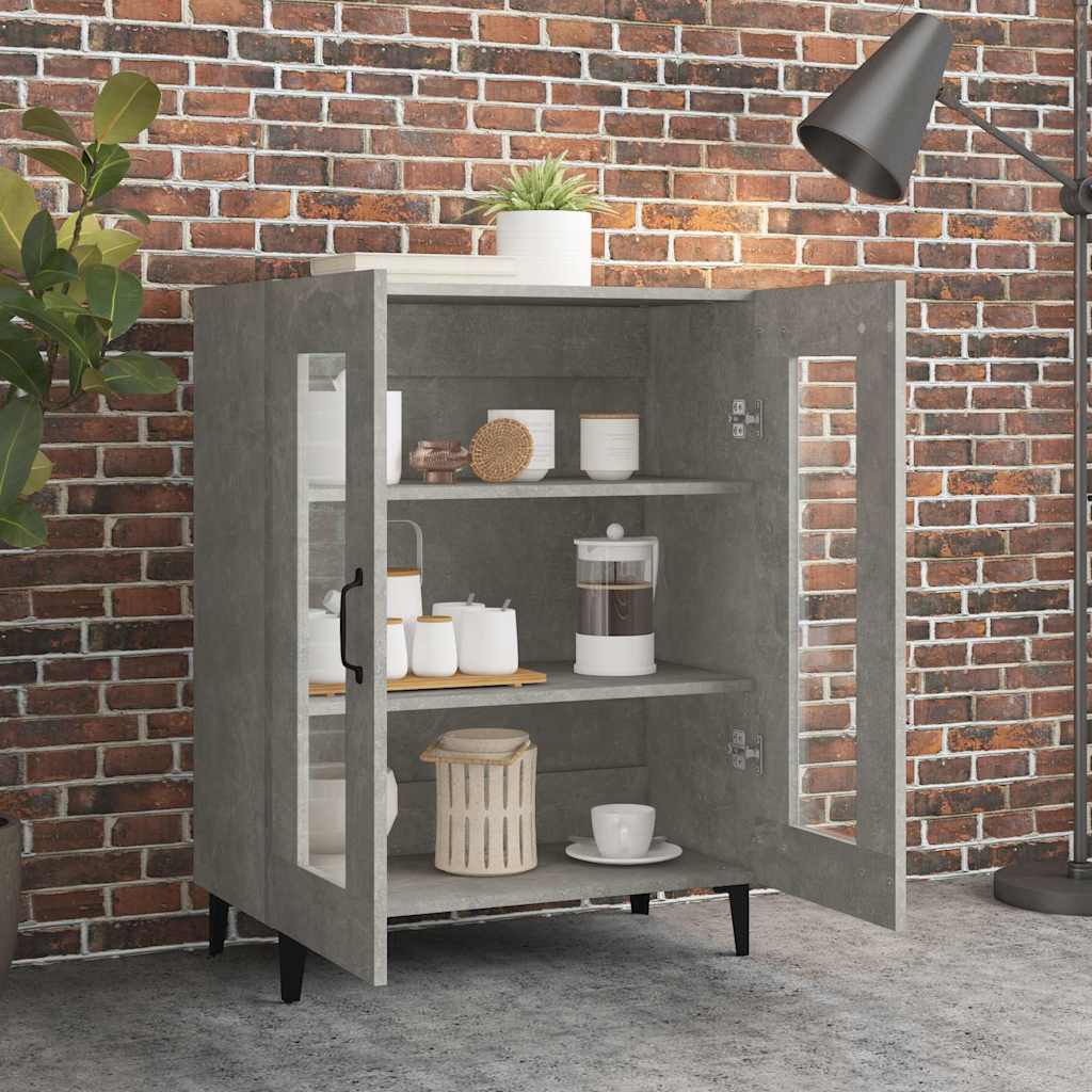 Vidaxl dressoir 69,5x34x90 cm bewerkt hout betongrijs