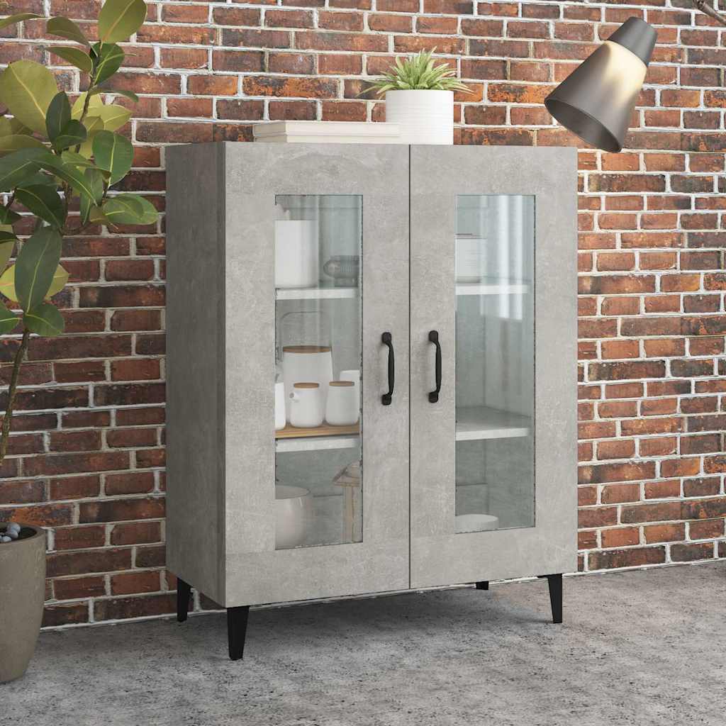 Vidaxl dressoir 69,5x34x90 cm bewerkt hout betongrijs