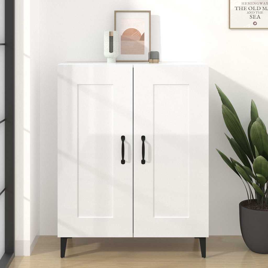 Vidaxl dressoir 69,5x34x90 cm bewerkt hout hoogglans wit