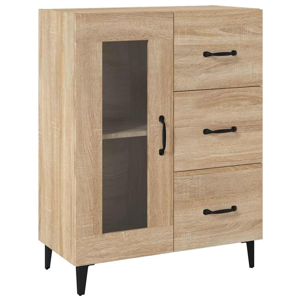 Vidaxl dressoir 69,5x34x90 cm bewerkt hout sonoma eikenkleurig