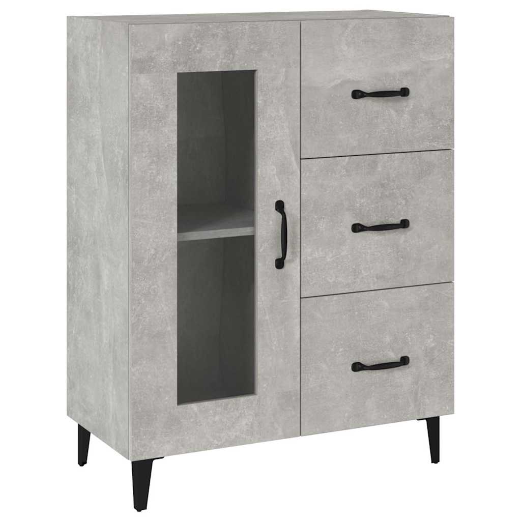 Vidaxl dressoir 69,5x34x90 cm bewerkt hout betongrijs