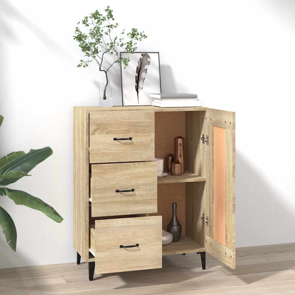 Vidaxl dressoir 69,5x34x90 cm bewerkt hout sonoma eikenkleurig