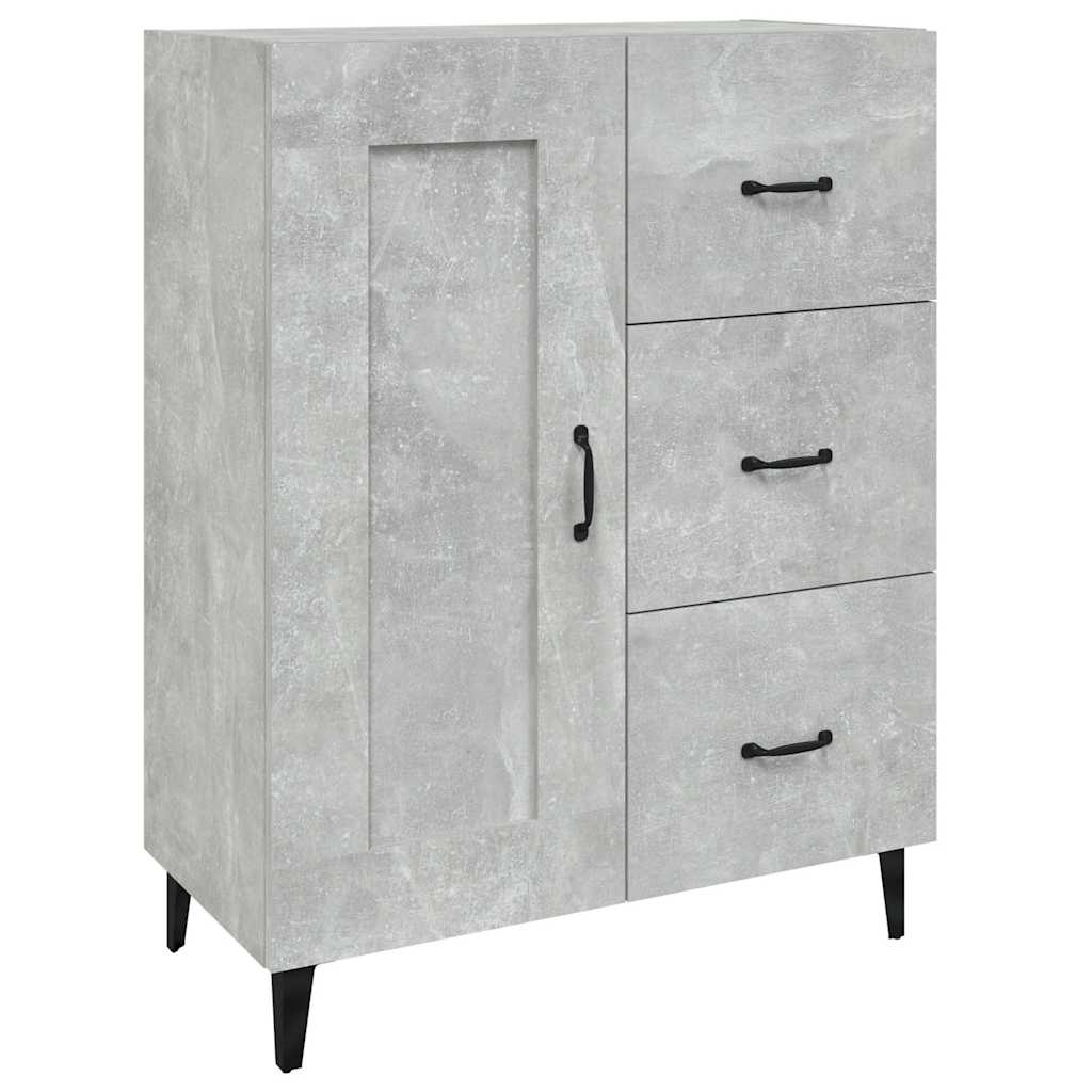 Vidaxl dressoir 69,5x34x90 cm bewerkt hout betongrijs
