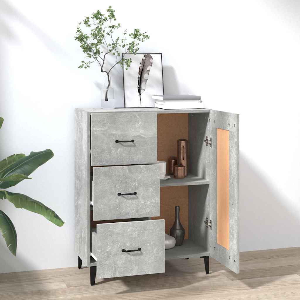Vidaxl dressoir 69,5x34x90 cm bewerkt hout betongrijs