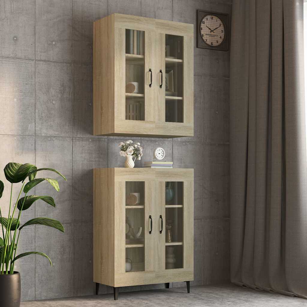 Vidaxl bovenkast 69,5x34x90 cm sonoma eikenkleurig