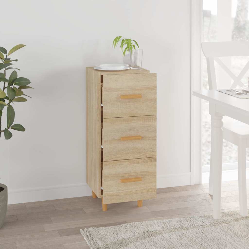 Vidaxl dressoir 34,5x34x90 cm bewerkt hout sonoma eiken