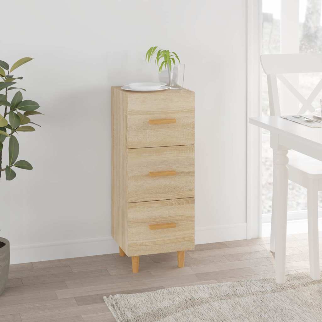 Vidaxl dressoir 34,5x34x90 cm bewerkt hout sonoma eiken