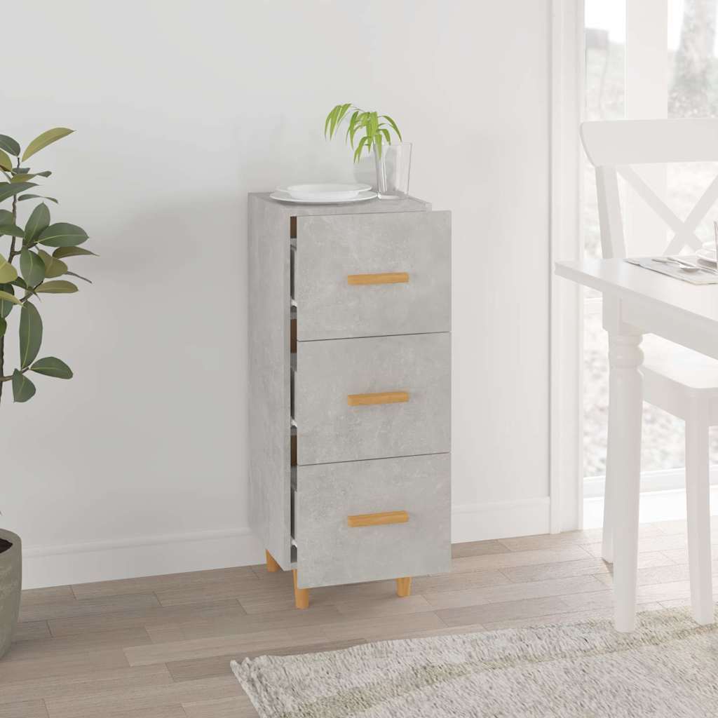 Vidaxl dressoir 34,5x34x90 cm bewerkt hout betongrijs