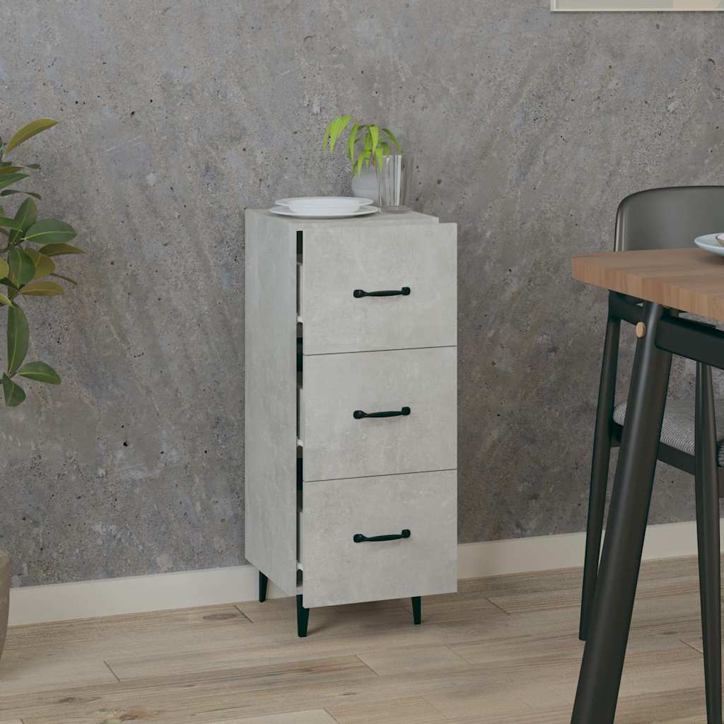 Vidaxl dressoir 34,5x34x90 cm bewerkt hout betongrijs