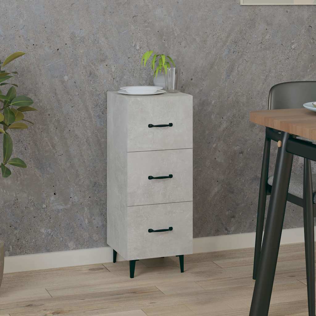 Vidaxl dressoir 34,5x34x90 cm bewerkt hout betongrijs
