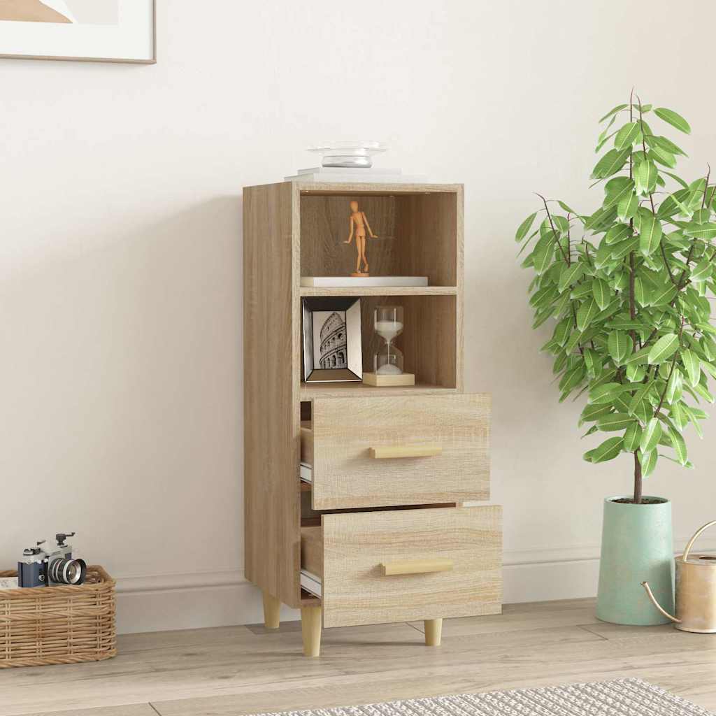 Vidaxl dressoir 34,5x34x90 cm bewerkt hout sonoma eikenkleurig
