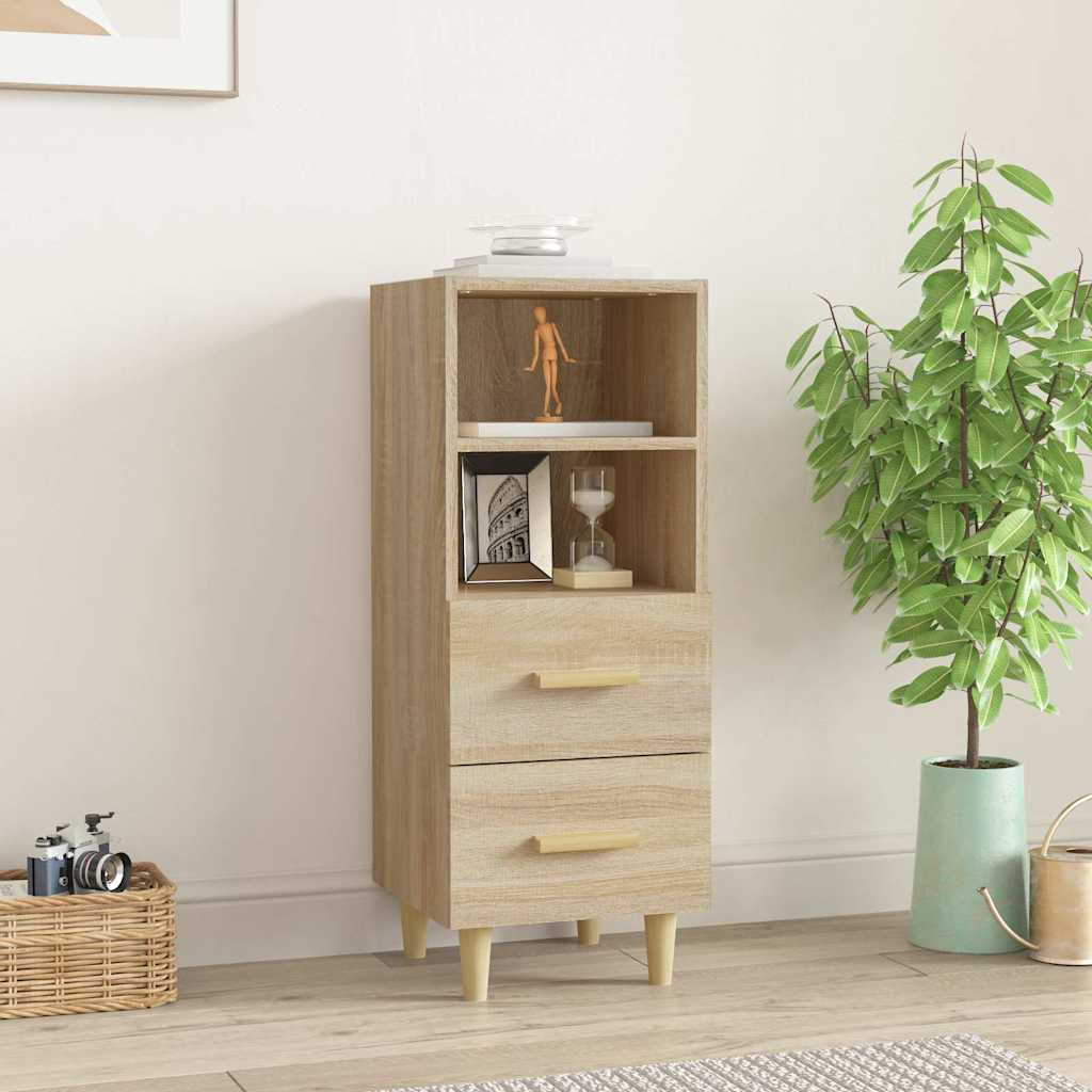 Vidaxl dressoir 34,5x34x90 cm bewerkt hout sonoma eikenkleurig