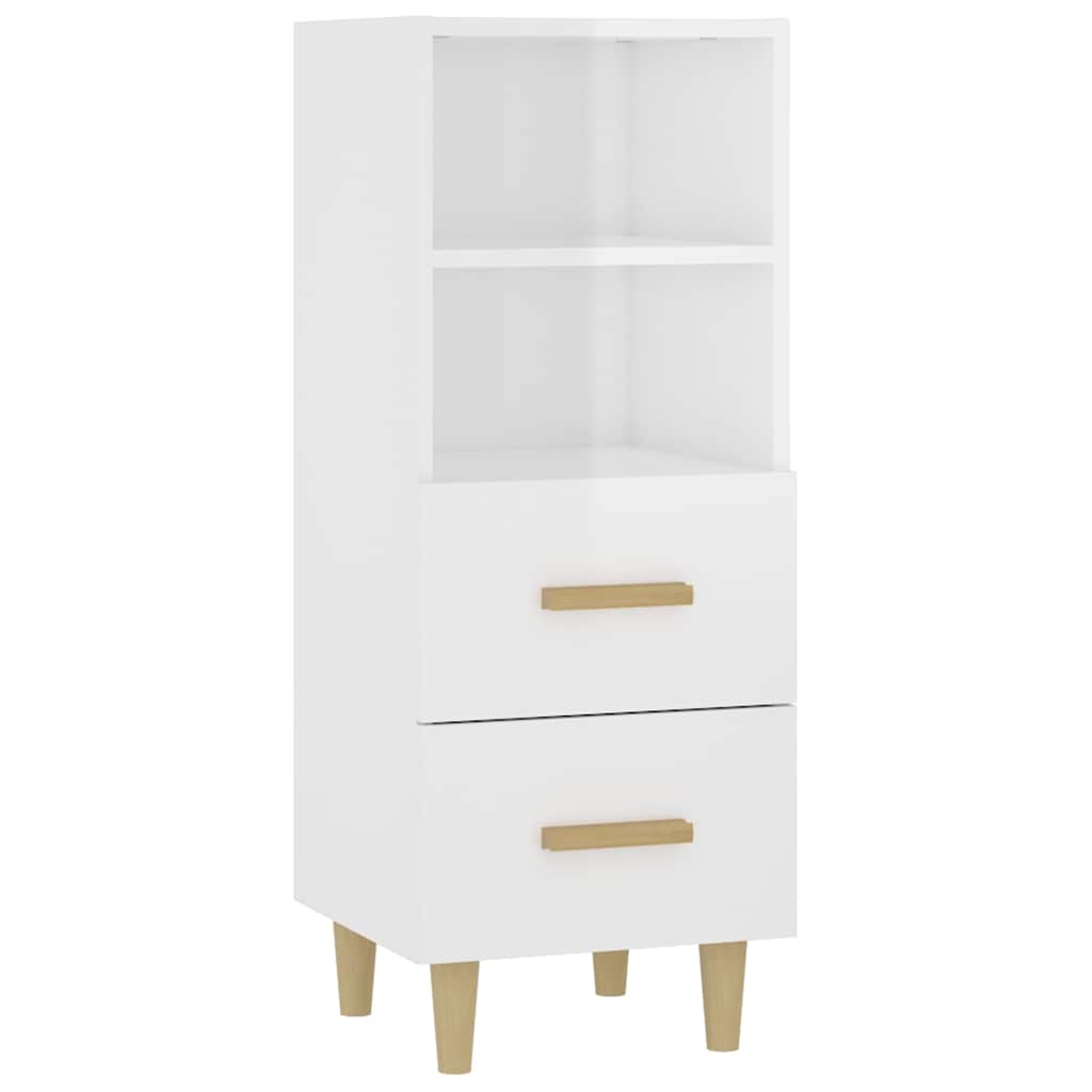 Vidaxl dressoir 34,5x34x90 cm bewerkt hout hoogglans wit