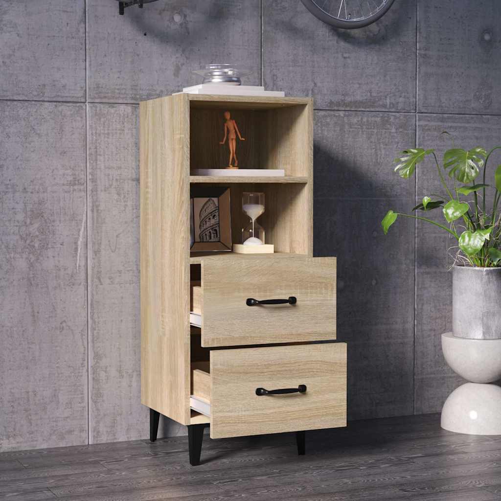 Vidaxl dressoir 34,5x34x90 cm bewerkt hout sonoma eikenkleurig
