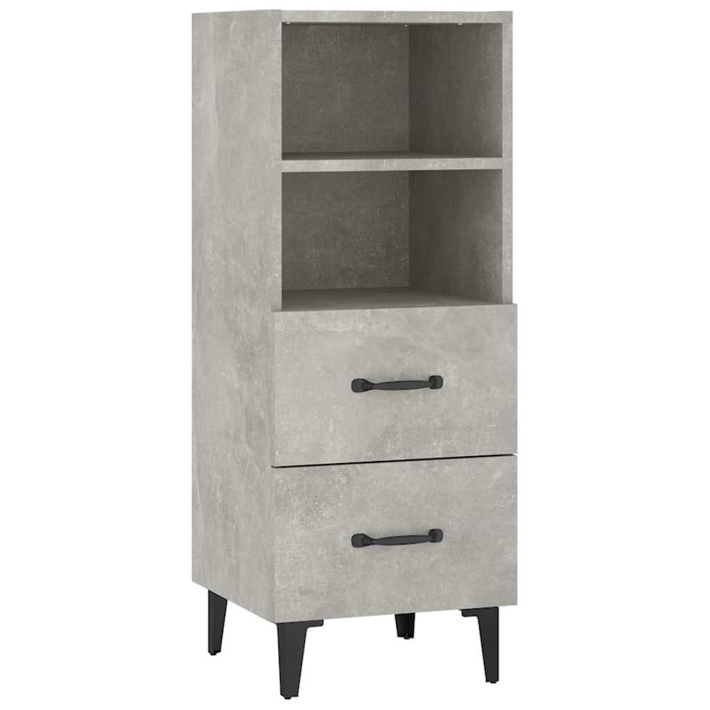 Vidaxl dressoir 34,5x34x90 cm bewerkt hout betongrijs