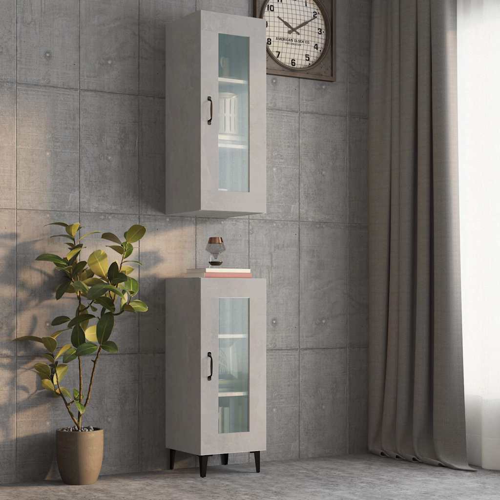 Vidaxl wandkast 34,5x34x90 cm betongrijs
