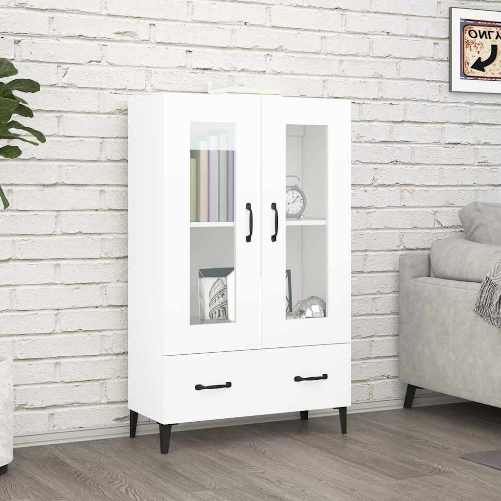 Vidaxl hoge kast 70x31x115 cm bewerkt hout wit