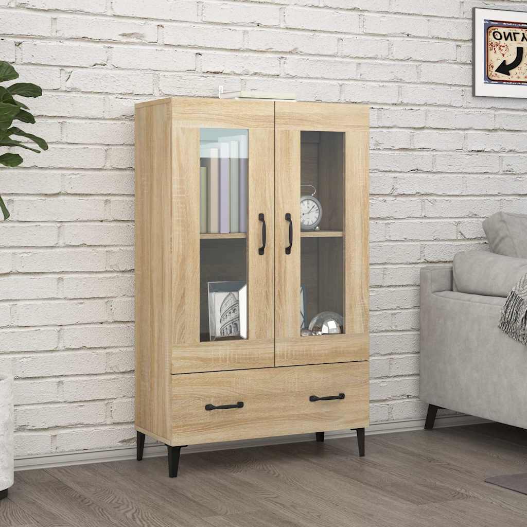 Vidaxl hoge kast 70x31x115 cm bewerkt hout sonoma eikenkleurig