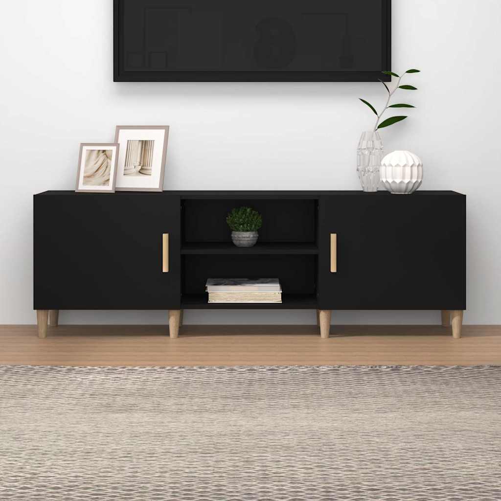 Vidaxl tv-meubel 150x30x50 cm bewerkt hout zwart