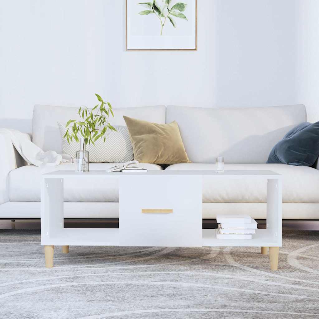 Vidaxl salontafel 102x50x40 cm bewerkt hout wit