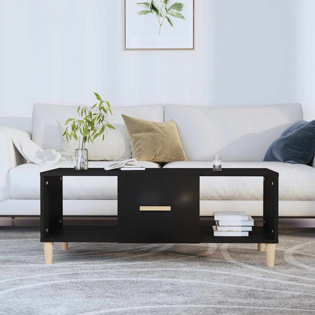 Vidaxl salontafel 102x50x40 cm bewerkt hout zwart