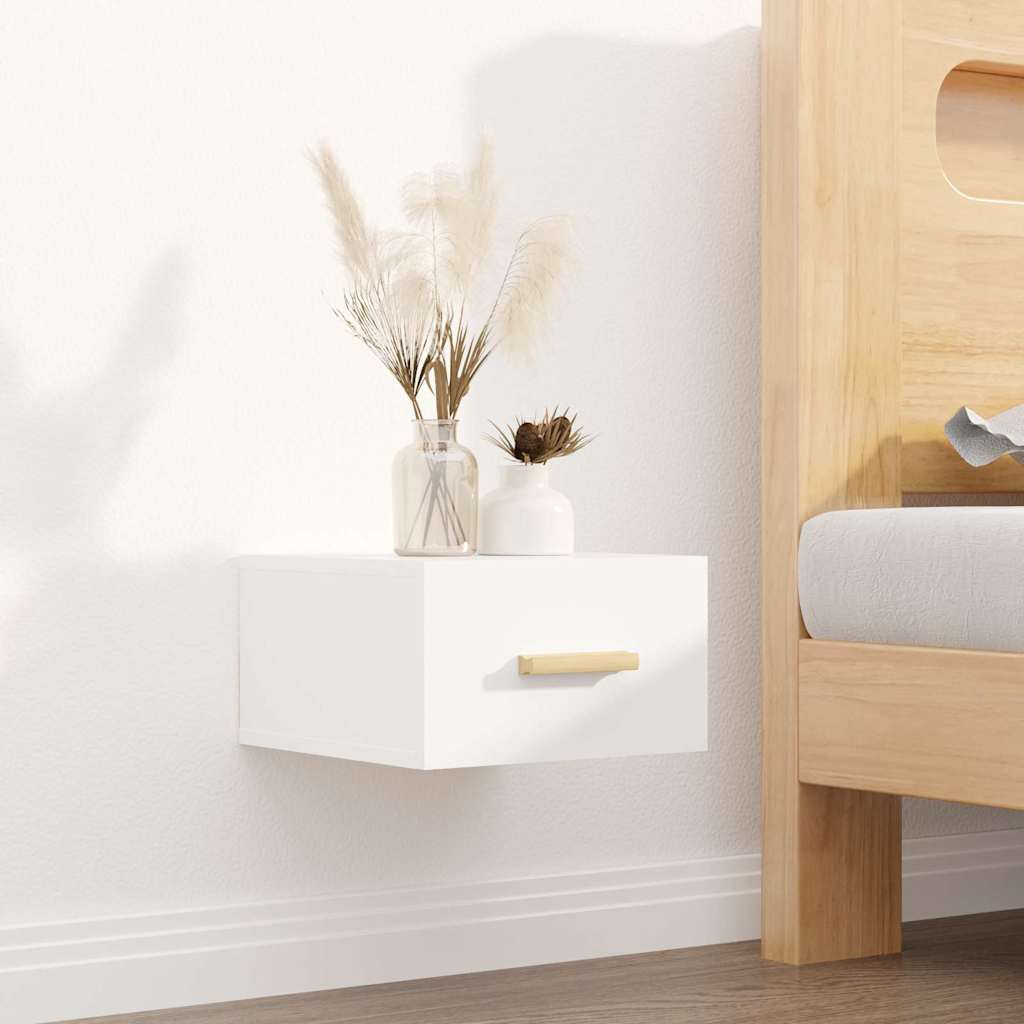 Vidaxl nachtkastjes 2 st wandgemonteerd 35x35x20 cm wit