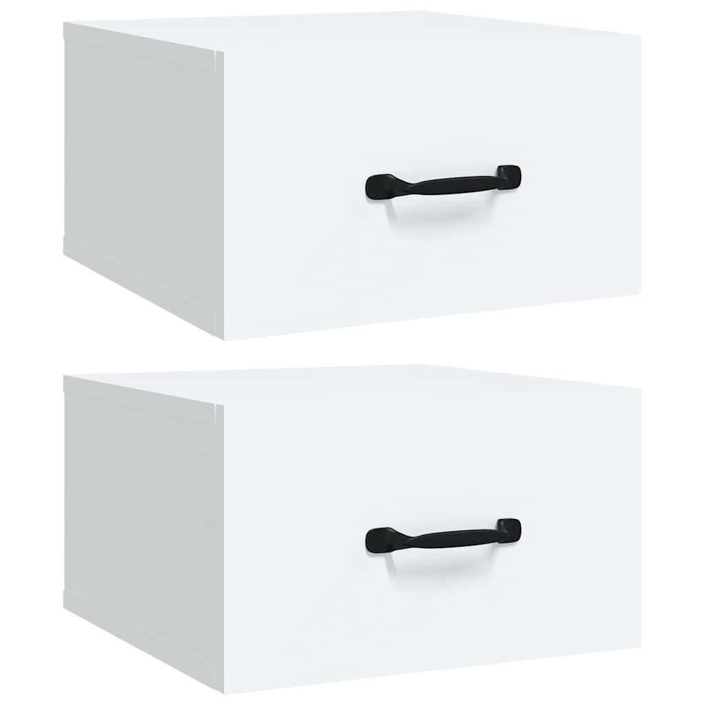 Vidaxl nachtkastjes 2 st wandgemonteerd 35x35x20 cm wit