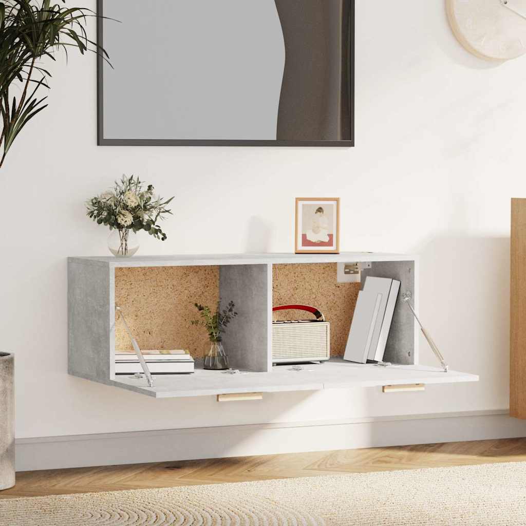 Vidaxl wandkast 100x36,5x35 cm bewerkt hout grijs