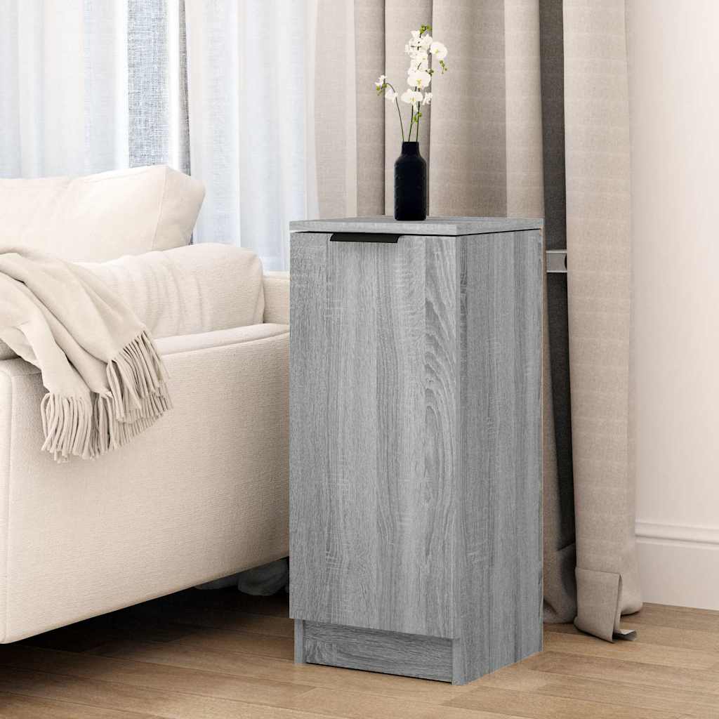 Vidaxl dressoir 30x30x70 cm bewerkt hout grijs sonoma eikenkleurig