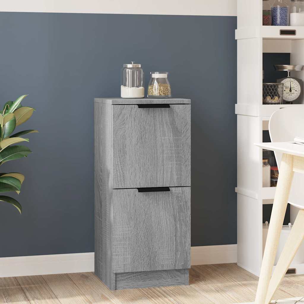 Vidaxl dressoir 30x30x70 cm bewerkt hout grijs sonoma eikenkleurig