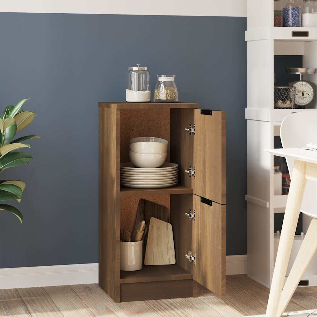 Vidaxl dressoir 30x30x70 cm bewerkt hout bruin eikenkleur
