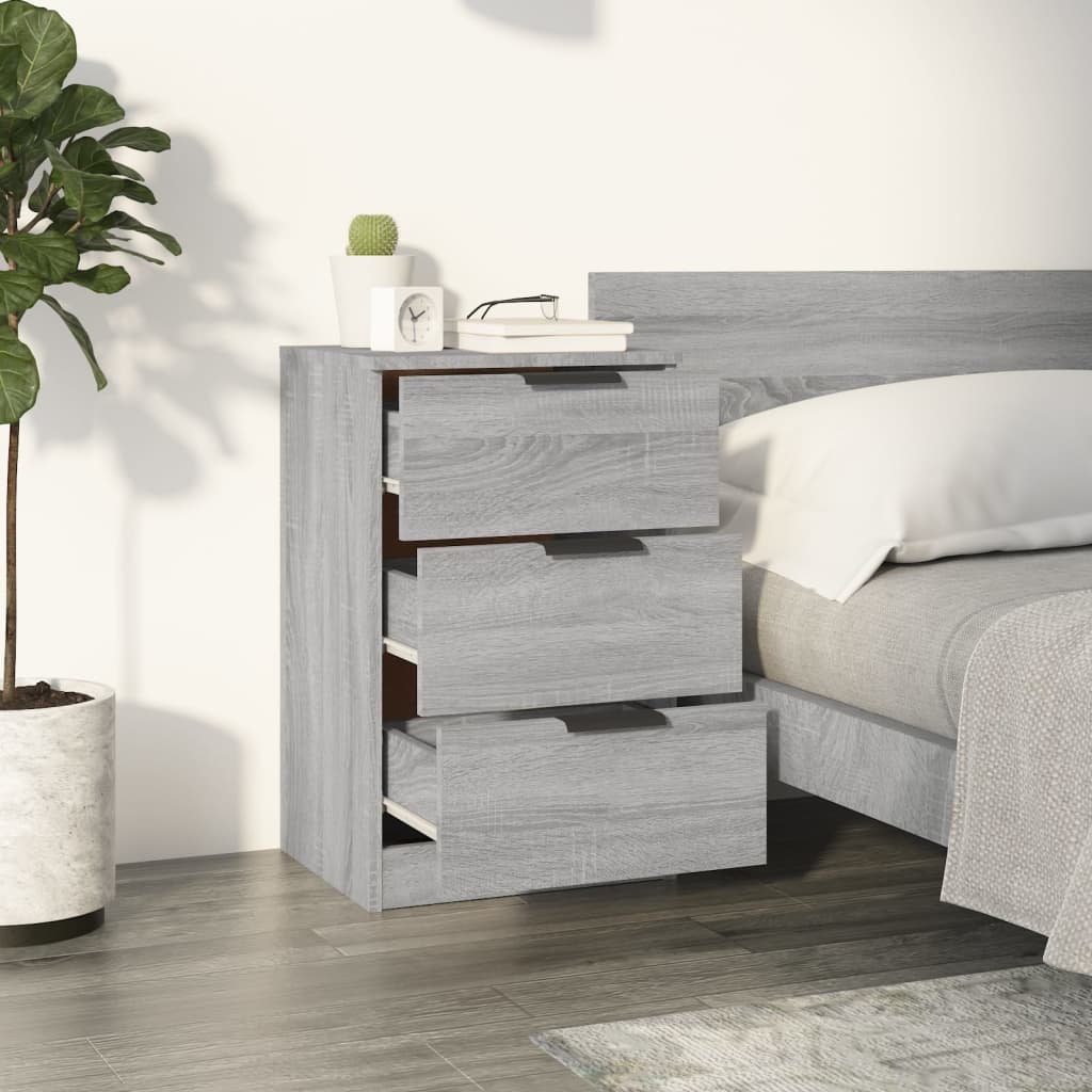 Vidaxl nachtkastje 40x36x65 cm grijs sonoma eikenkleurig