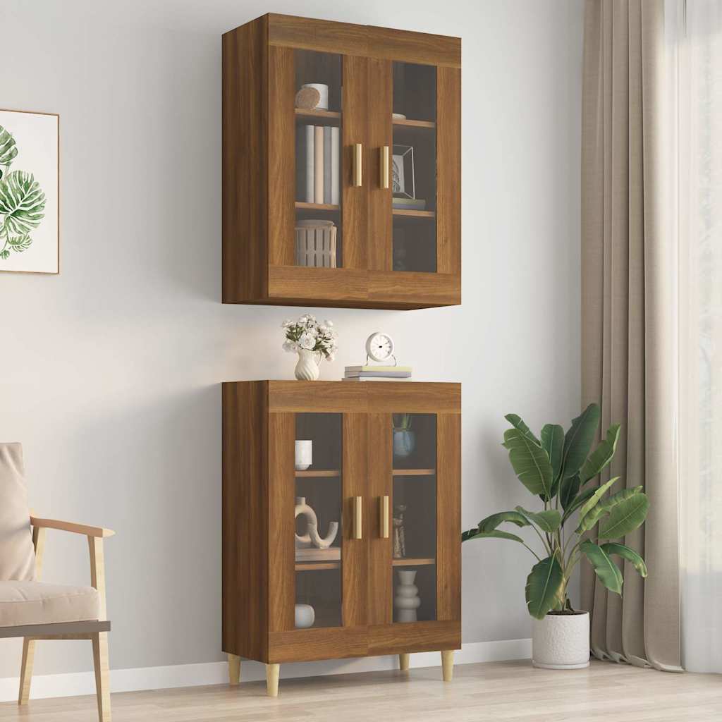 Vidaxl bovenkast 69,5x34x90 cm bruin eikenkleur
