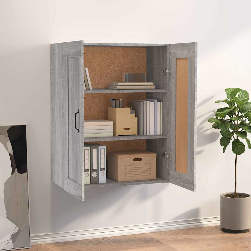 Vidaxl hangkast 69,5x32,5x90 cm grijs sonoma eikenkleurig
