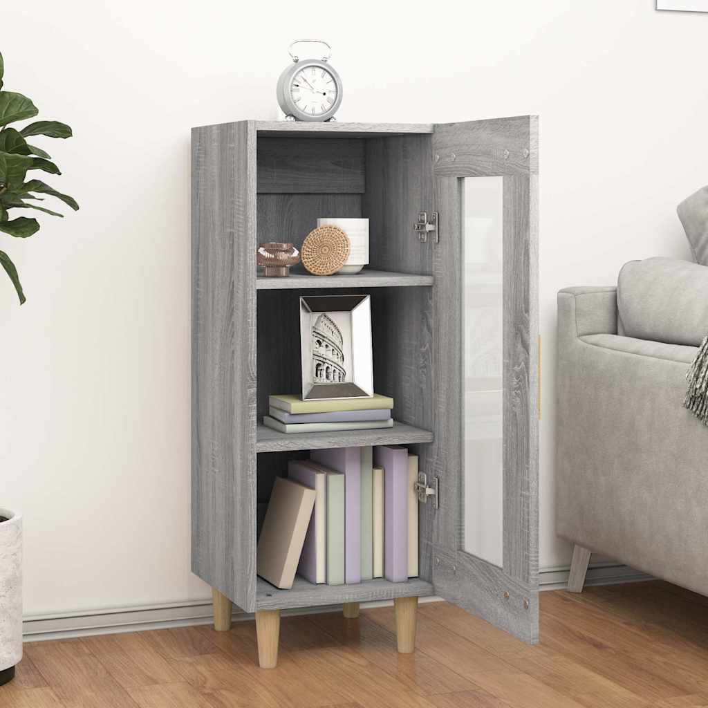 Vidaxl dressoir 34,5x34x90 cm bewerkt hout grijs sonoma eikenkleurig