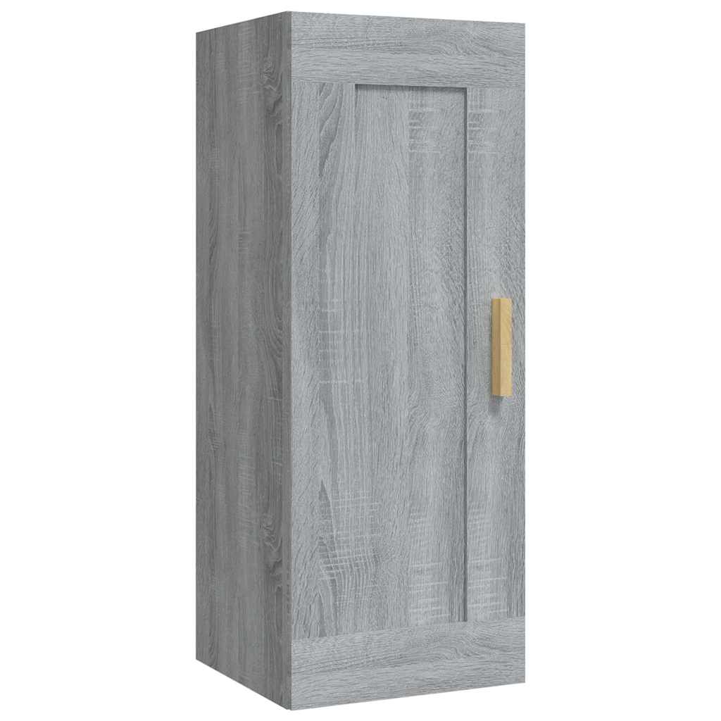 Vidaxl wandkast 35x34x90 cm bewerkt hout grijs sonoma eikenkleurig