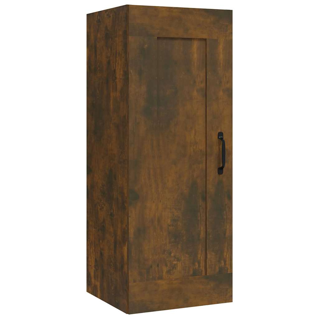 Vidaxl wandkast 35x34x90 cm bewerkt hout gerookt eikenkleurig