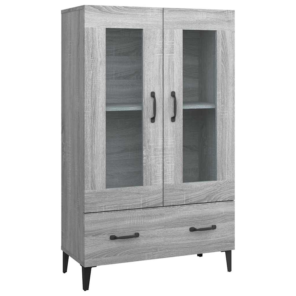 Vidaxl hoge kast 70x31x115 cm bewerkt hout grijs sonoma eikenkleurig