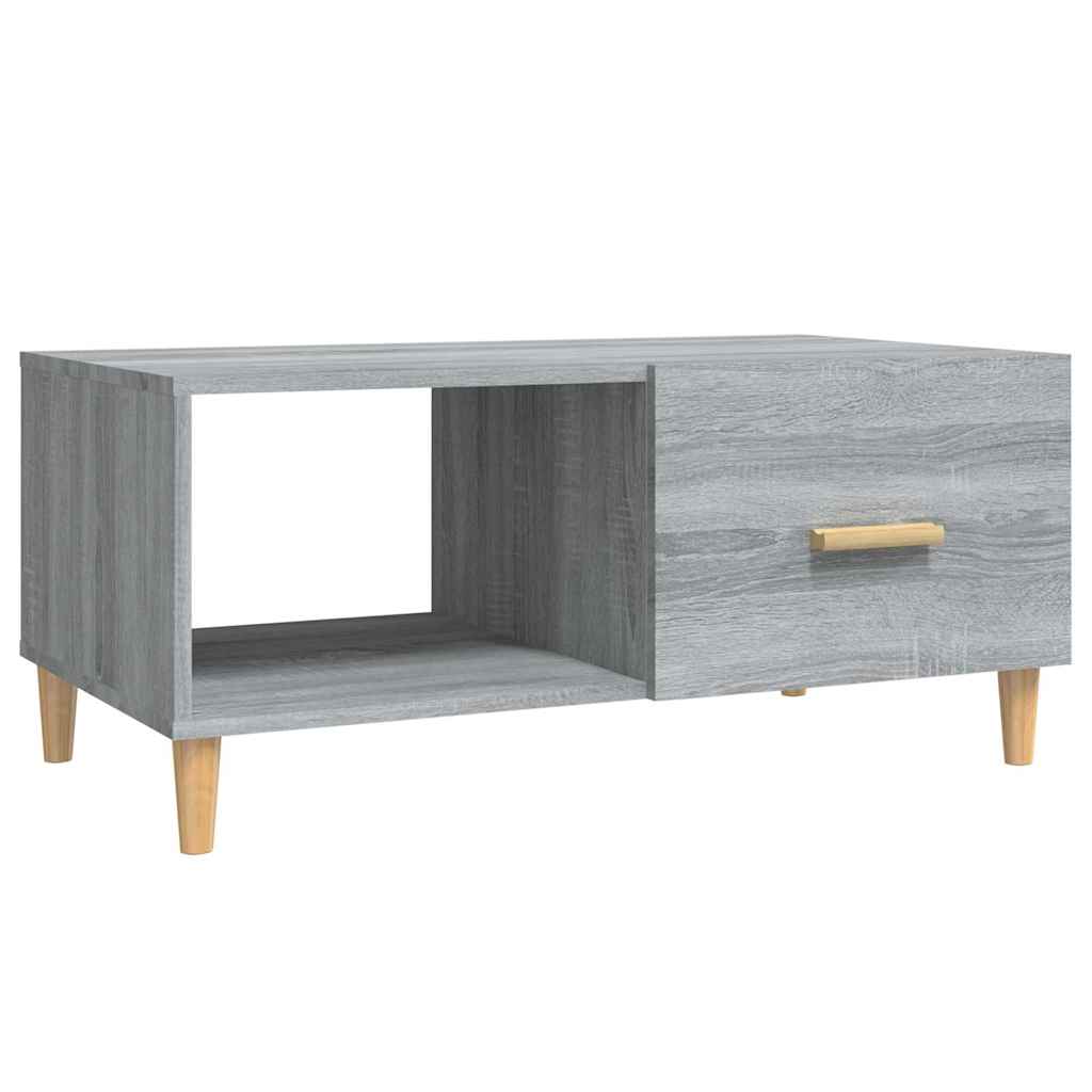Vidaxl salontafel 89,5x50x40 cm bewerkt hout grijs sonoma eikenkleurig