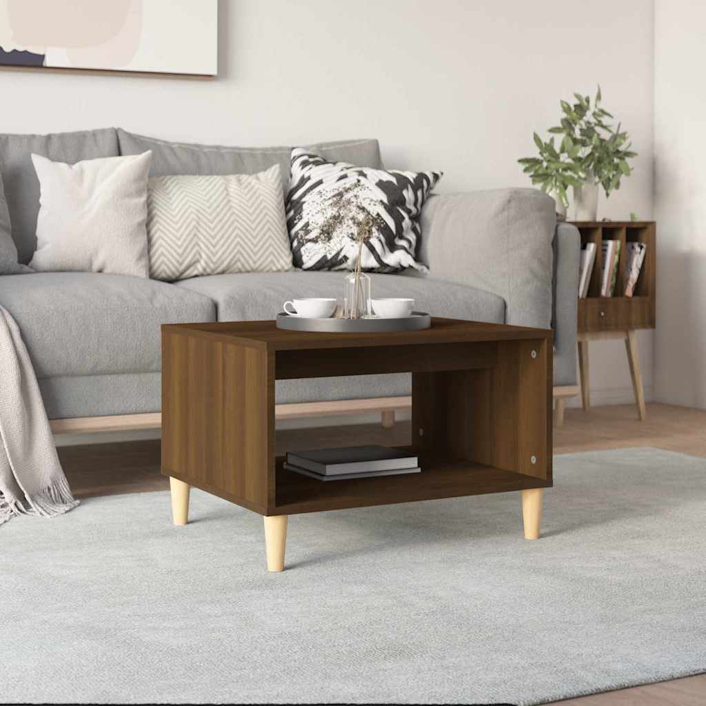 Vidaxl salontafel 60x50x40 cm bewerkt hout bruin eikenkleur