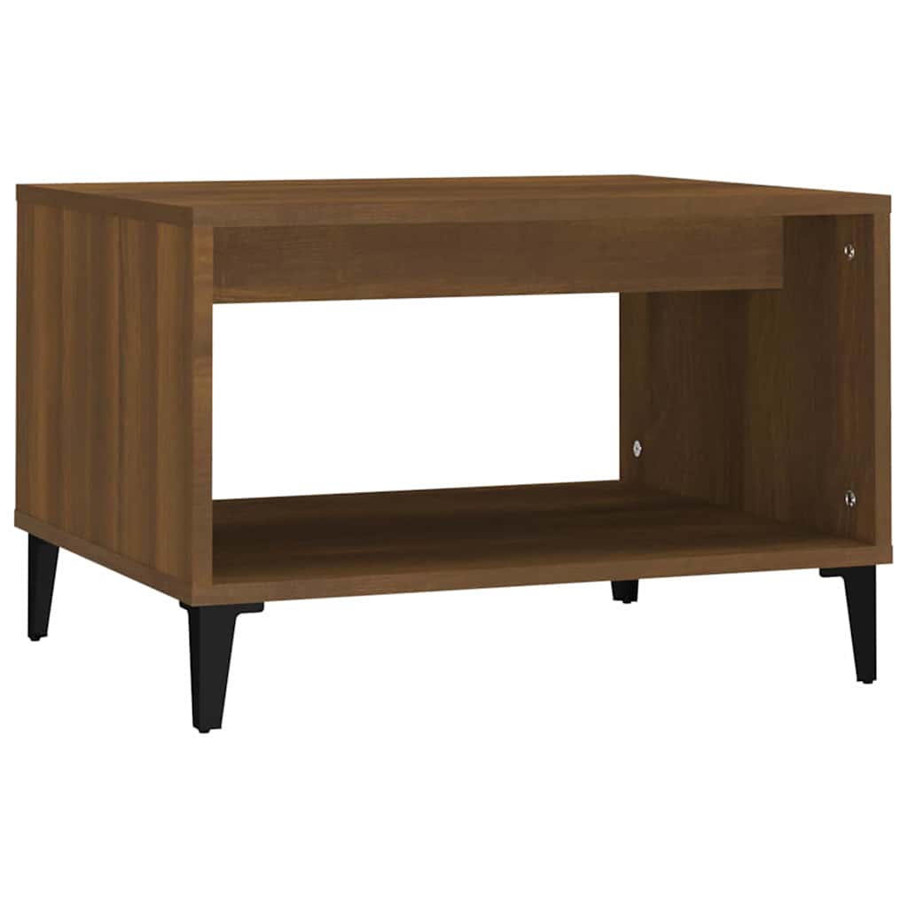 Vidaxl salontafel 60x50x40 cm bewerkt hout bruin eikenkleur