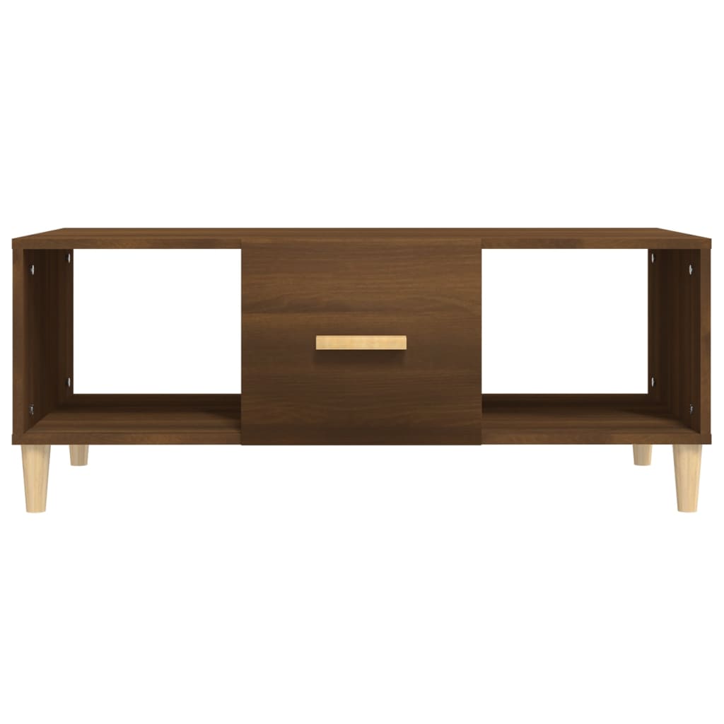 Vidaxl salontafel 102x50x40 cm bewerkt hout bruin eikenkleur