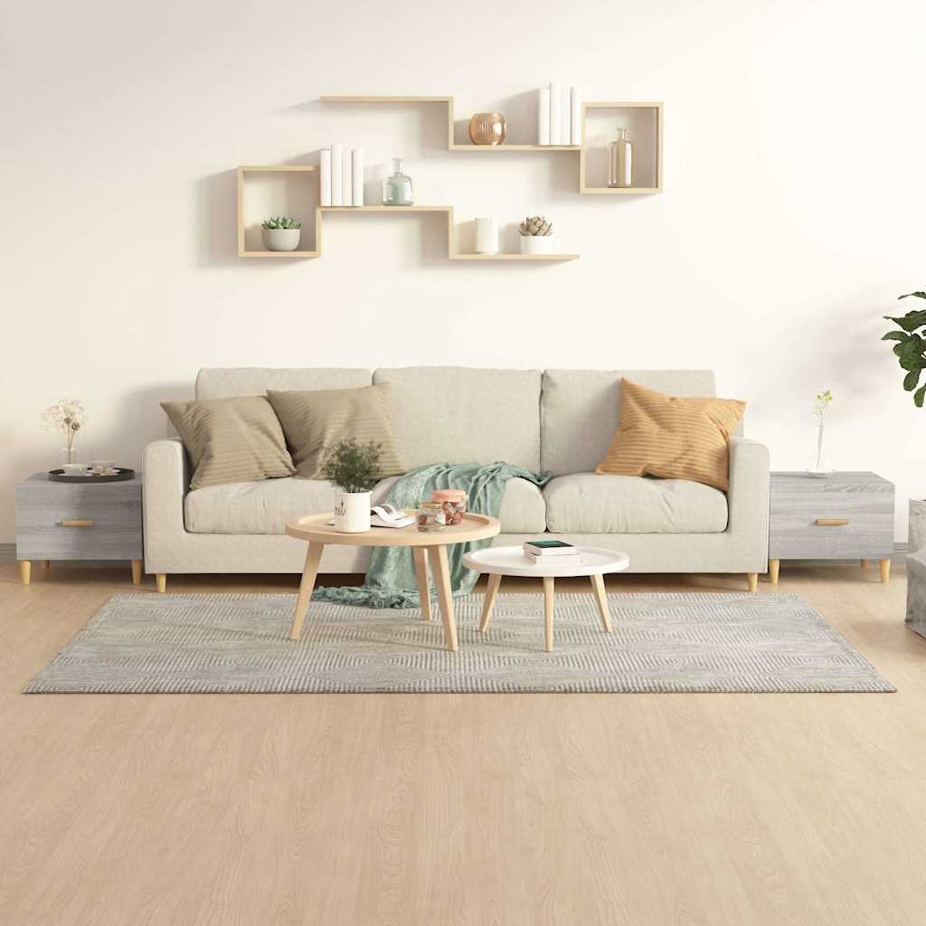 Vidaxl salontafels 2 st 50x50x40 cm bewerkt hout grijs sonoma eiken