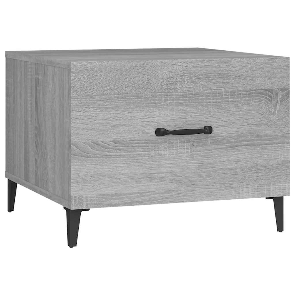 Vidaxl salontafel met metalen poten 50x50x40 cm grijs sonoma eiken