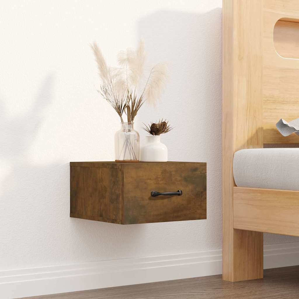 Vidaxl nachtkastje wandgemonteerd 35x35x20 cm gerookt eikenkleurig
