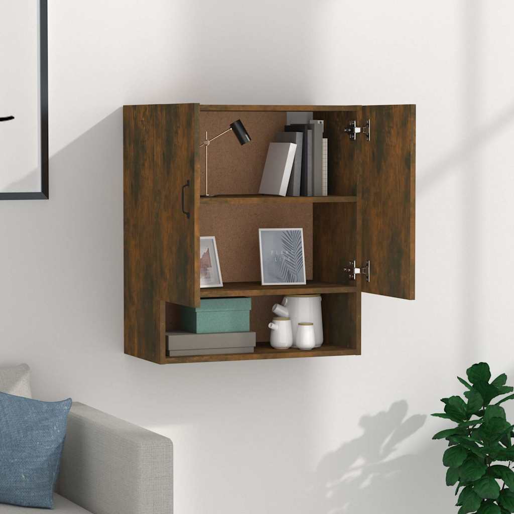 Vidaxl wandkast 60x31x70 cm bewerkt hout gerookt eikenkleurig