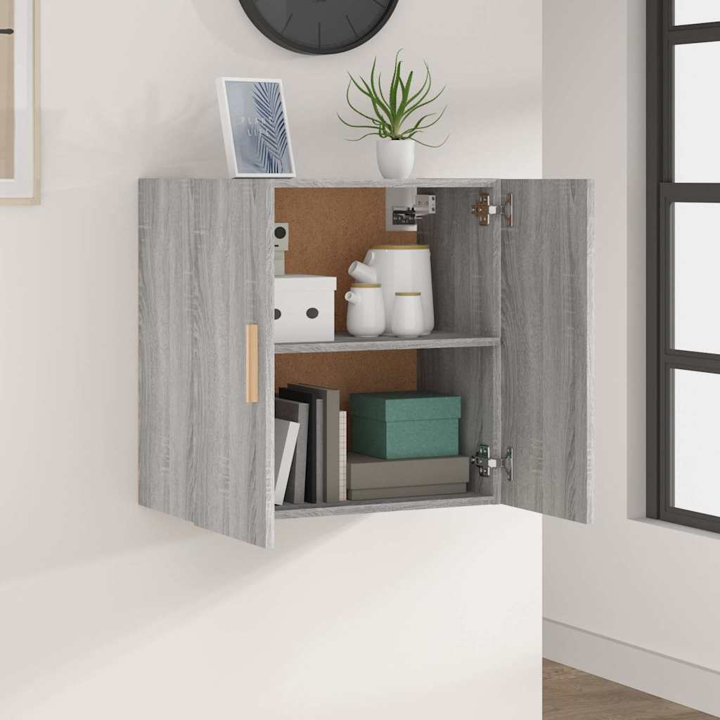 Vidaxl wandkast 60x30x60 cm bewerkt hout grijs sonoma eikenkleurig