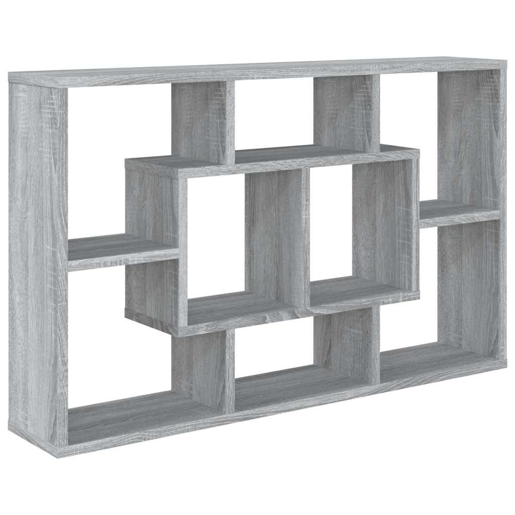 Vidaxl wandschap 85x16x52,5 cm bewerkt hout grijs sonoma eikenkleur
