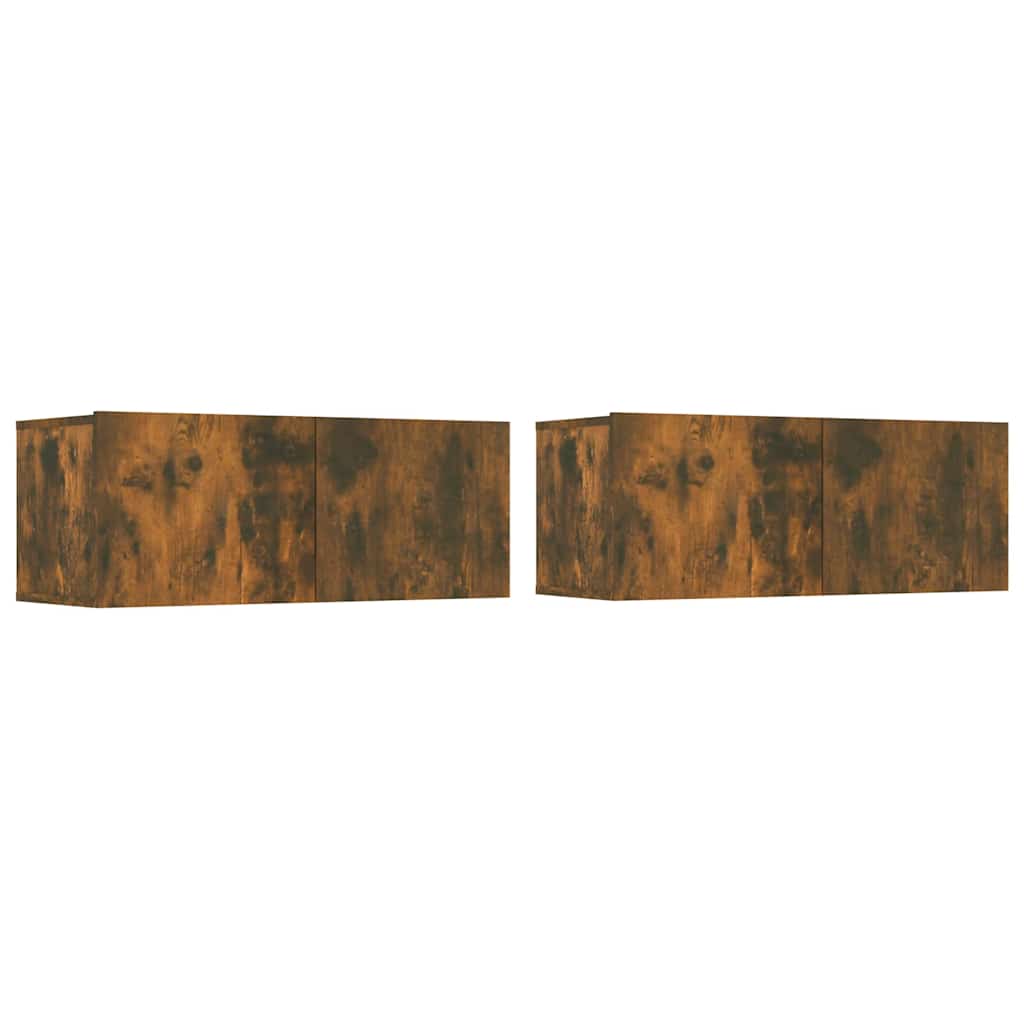 Vidaxl tv-meubelen 2 st 80x30x30 cm bewerkt hout gerookt eikenkleur