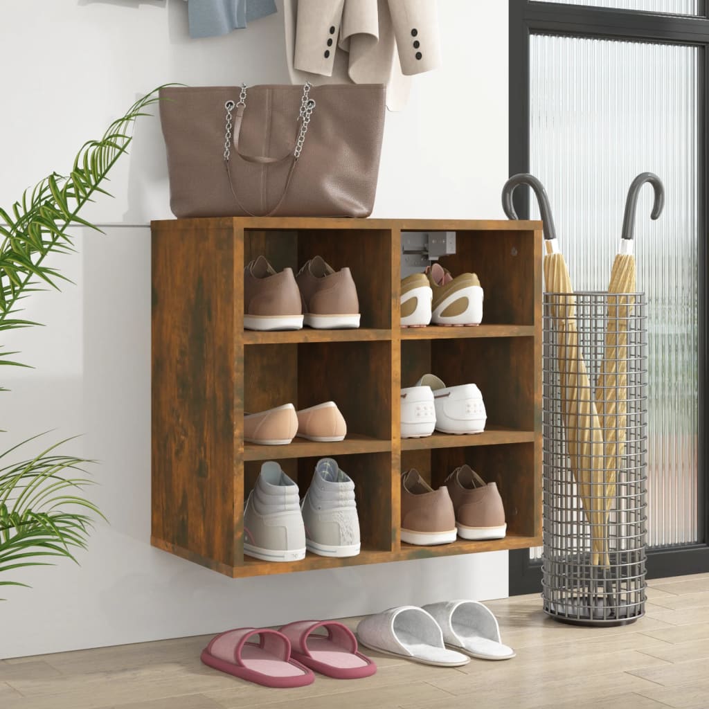 Vidaxl schoenenkast 52,5x30x50 cm gerookt eikenkleurig